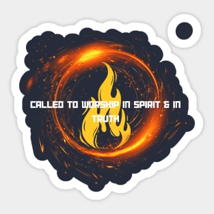 Worship Him in Spirit & in Truth Sticker